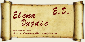Elena Dujdić vizit kartica
